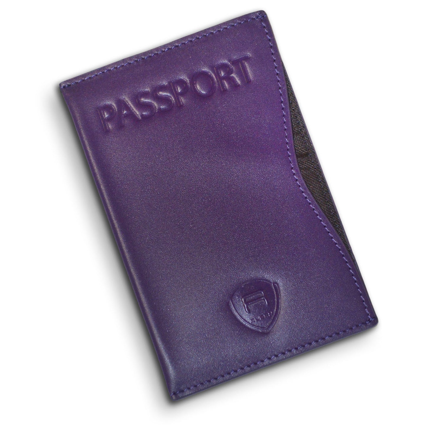 Alban RFID Passport Holder Women Men RFID Blocking Travel Passport Wallet Case Genuine Purple Leather Passport Cover porta pasaporte