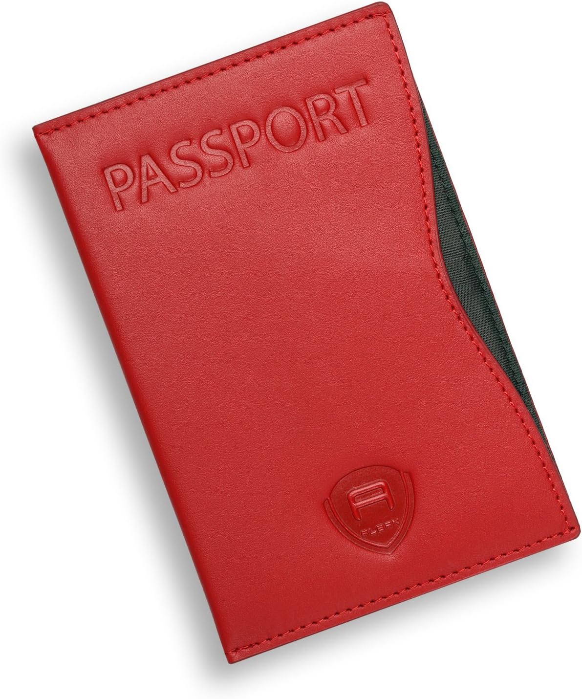 Alban RFID Passport Holder Women Men RFID Blocking Travel Passport Wallet Case Genuine Red Leather Passport Cover porta pasaporte