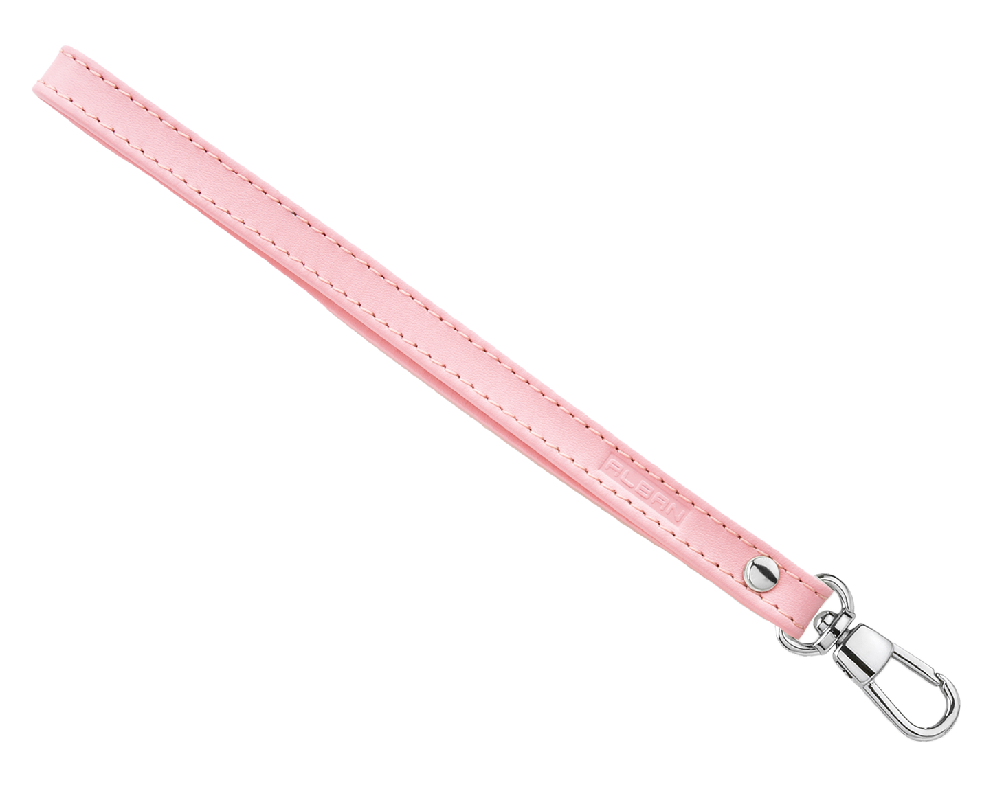 Alban Leather Wrist Strap for Wallet, Clutch, Keys, Wristlet Purse, Keychain for Women and Men - Genuine Pink Leather Strap with Silver Metal Clasp
