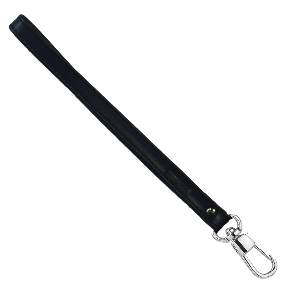 Alban Leather Wrist Strap for Wallet, Clutch, Keys, Wristlet Purse, Keychain for Women and Men - Genuine Navy Blue Leather Strap with Silver Metal Clasp