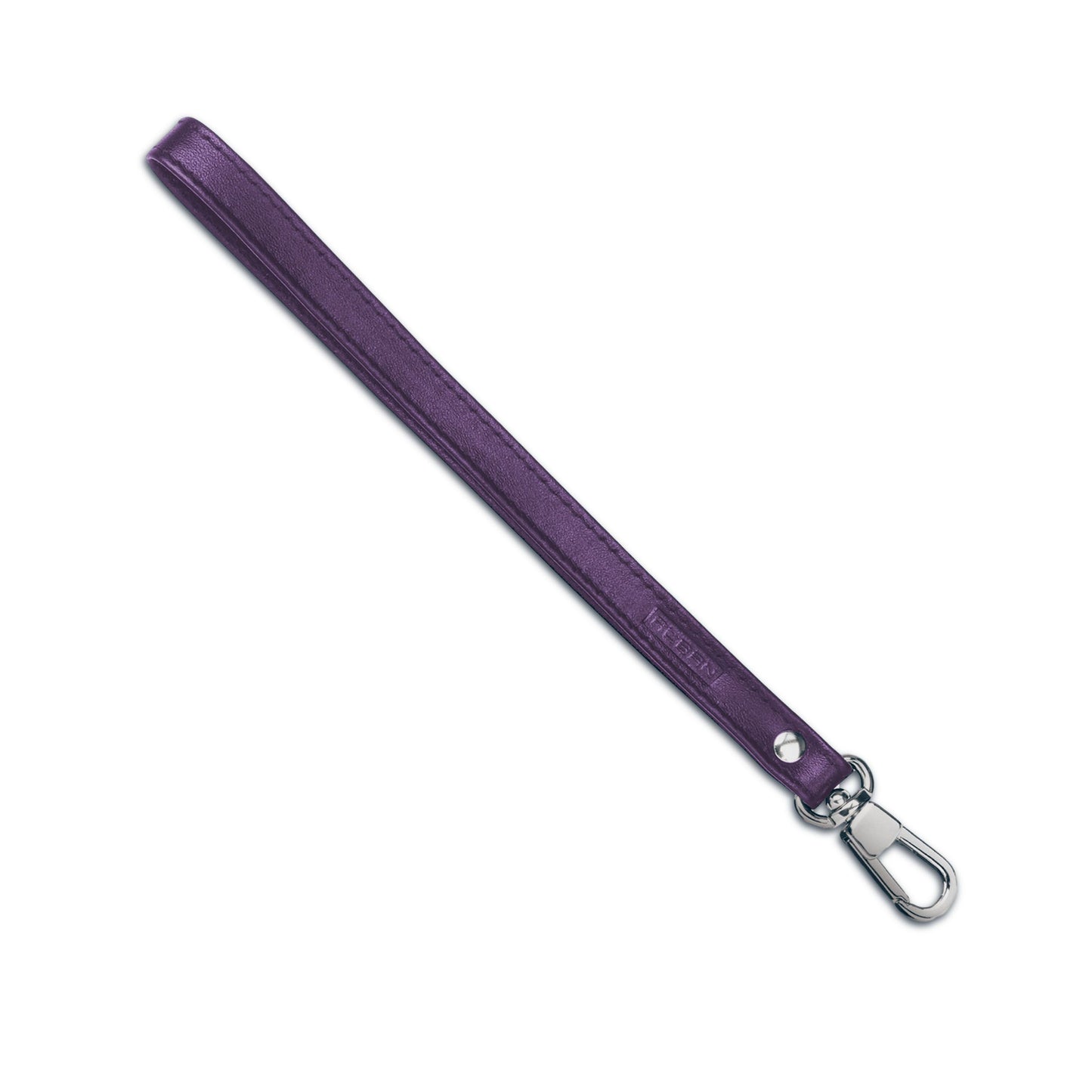 Alban Leather Wrist Strap for Wallet, Clutch, Keys, Wristlet Purse, Keychain for Women and Men - Genuine Purple Leather Strap with Silver Metal Clasp