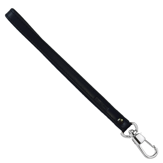 Alban Leather Wrist Strap for Wallet, Clutch, Keys, Wristlet Purse, Keychain for Women and Men - Genuine Navy Blue Leather Strap with Silver Metal Clasp
